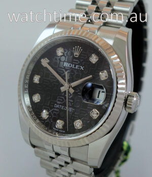 Rolex Datejust 36  Steel Black Diamond dial 116234 Box   Card