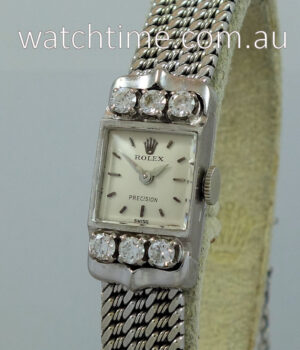 Ladies Rolex Diamond   18k White Gold c1940s-50s