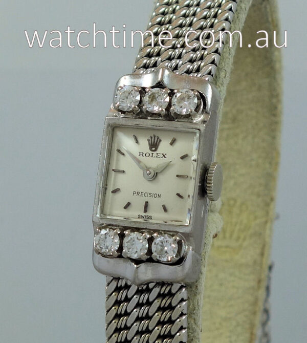 Ladies Rolex Diamond & 18k White Gold c1940s-50s
