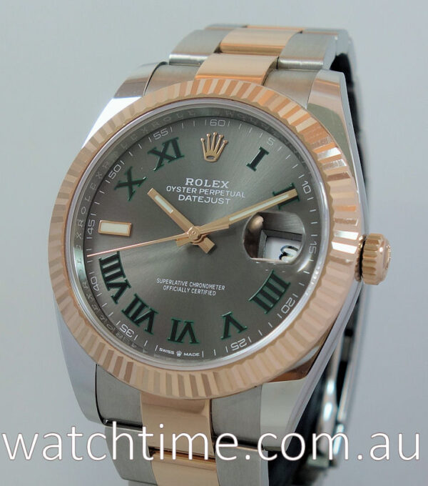 Rolex Datejust 41 Everose & Steel Wimbledon Dial 126331 OCT 2020