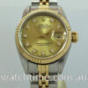 DSC05272 Rolex Lady Datejust 18k & Steel, Diamond-dial 69173 B&P