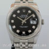 Rolex Datejust 36, Steel Black Diamond dial  116234 B&P