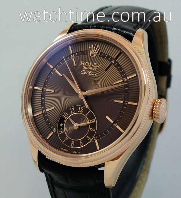 Rolex Cellini Dual Time 18k Everose  50525
