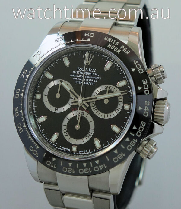 ROLEX DAYTONA CERAMIC 116500LN STEEL Black-Dial B&P 2018