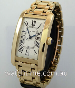 Men s Cartier Tank Am  ricaine 18k Yellow-Gold on Bracelet  Automatic 1740    SALE   