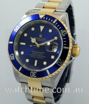 Rolex Submariner Date 18k   Steel  Blue dial 16613