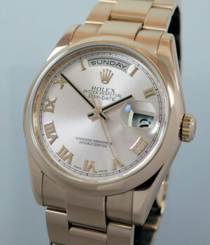 Rolex Day-Date 36mm 18k Yellow-Gold, Sunburst Dial 118208