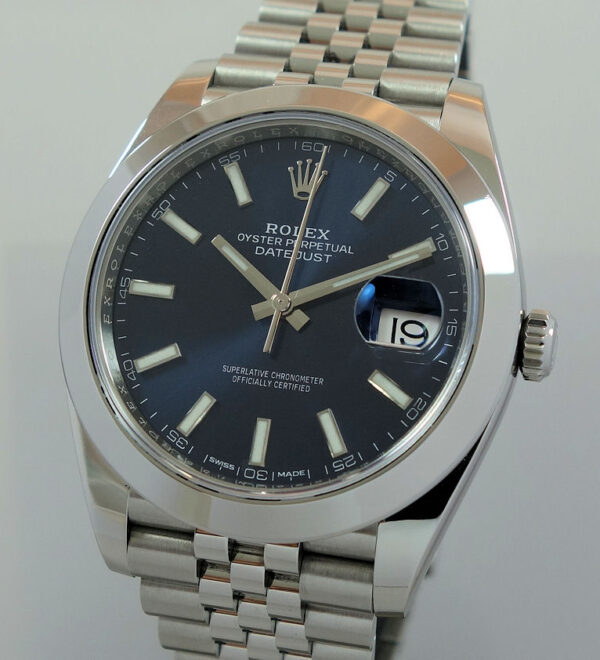 Rolex Datejust 41 Blue Jubilee 126300 Box & Card 2017