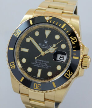 Rolex Submariner  116618LN  18k Yellow-Gold Full Set