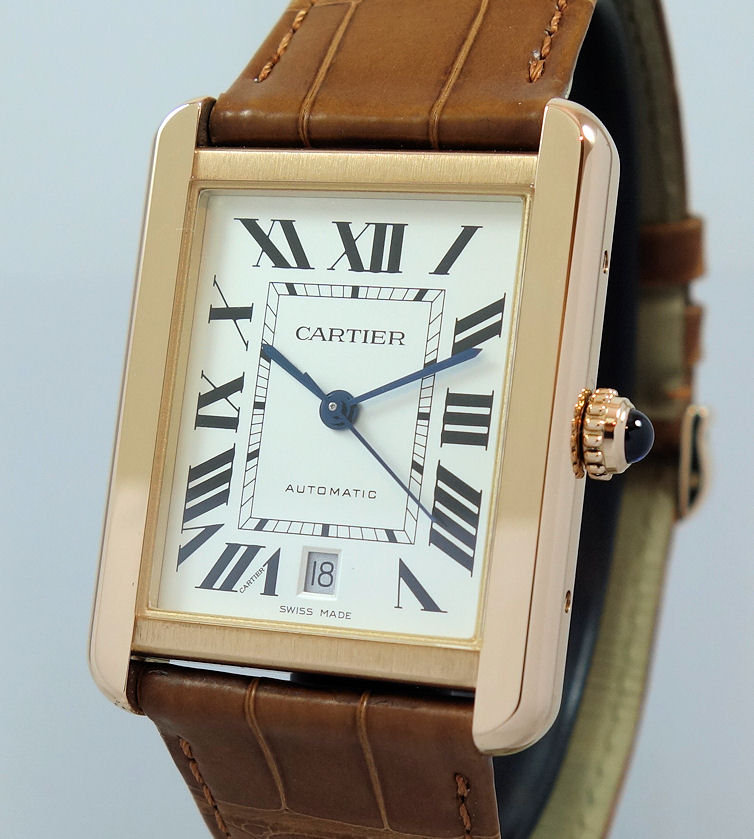 Cartier Tank Solo 18K Rose-Gold XL Size W5200026 AS NEW 