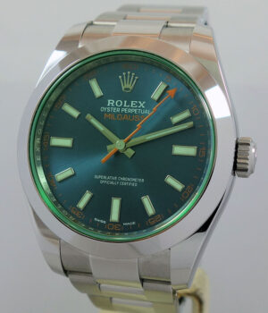 Rolex Milgauss Blue Dial  Green Crystal  116400GV  March 2020