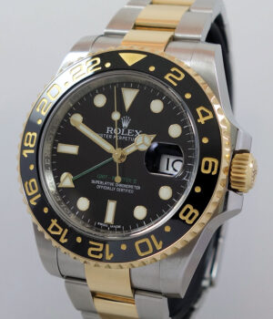 Rolex GMT Master 18k   Steel  116713LN  Box   Papers