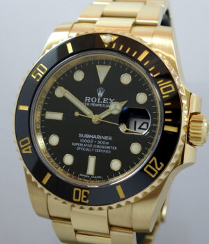 Rolex Submariner  116618LN  18k Gold Aug 2019  AS NEW  