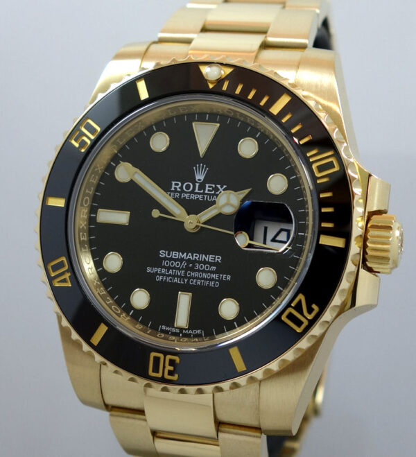 Rolex Submariner  116618LN  18k Gold Aug 2019 "AS NEW "
