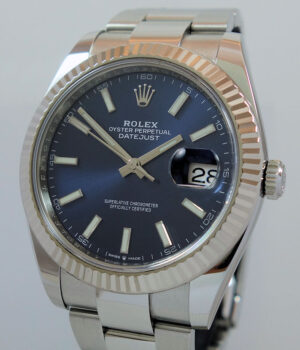 Rolex Datejust 41 Blue dial  White-Gold bezel 126334