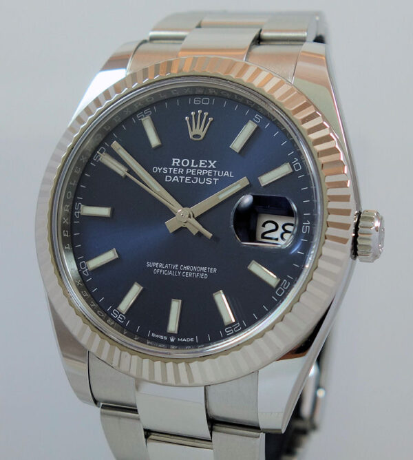 Rolex Datejust 41 Blue dial, White-Gold bezel 126334