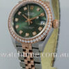 Rolex Lady Datejust 28mm 279381 Olive Diamond dial & Diamond bezel