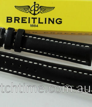 Genuine BREITLING OEM Black Leather 18mm