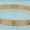 18k Rose-Gold Cartier Love Bracelet, 18k Rose-Gold, 4 Diamonds, Size 16 Box & Receipt