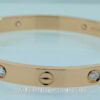 DSC01300 18k Rose-Gold Cartier Love Bracelet, 18k Rose-Gold, 4 Diamonds, Size 16 Box & Receipt