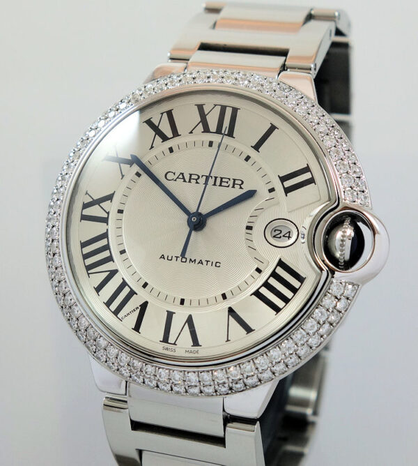 Cartier Ballon Bleu XL 42mm Automatic, Diamond Bezel W69012Z4