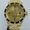 Rolex Submariner 18k Yellow-Gold 16618  Serti-dial, Diamond & Sapphire bezel B&P