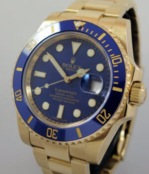Rolex Submariner 18k Gold  Flat-Blue dial  116618LB  IN STOCK NOW  