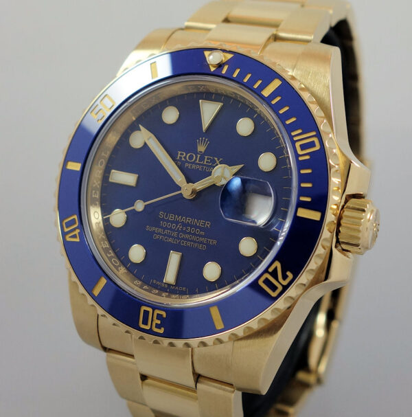 Rolex Submariner 18k Gold  Flat-Blue dial  116618LB  IN STOCK NOW!!
