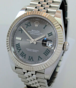Rolex Datejust 41mm 126334  Wimbledon dial  Fluted bezel