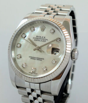 Rolex Datejust 116234 Mother of Pearl Diamond dial  White-Gold bezel