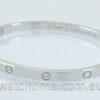 CARTIER LOVE Bracelet 18k White-Gold (Size 16) B6047416