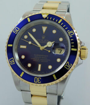 Rolex Submariner 16613  Blue-dial  18k Gold   Steel c 1991
