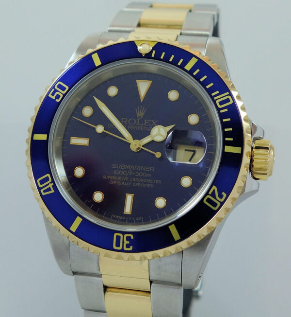 Rolex Submariner 16613  Blue-dial  18k Gold & Steel c 1991