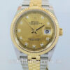 Rolex Datejust 36 Steel & 18k Yellow-Gold, Champagne Diamond dial 126233