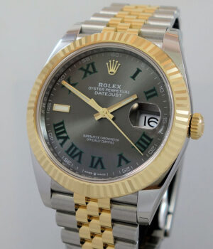 Rolex Datejust 41mm 18k & Steel, Wimbledon dial 126333 "UNUSED" Jan 2022