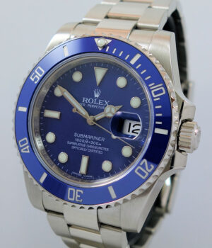 Rolex Submariner 18k White-Gold  116619LB  Blue-dial  DISCONTINUED!!!  As New!