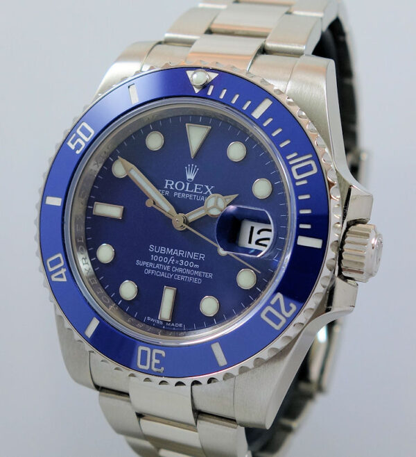 Rolex Submariner 18k White-Gold  116619LB  Blue-dial  DISCONTINUED!!!  As New!