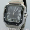 DSC04227 Cartier SANTOS DE CARTIER Large size WSSA0037 BLACK DIAL New in Box! FEB 2022