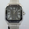 DSC04229 Cartier SANTOS DE CARTIER Large size WSSA0037 BLACK DIAL New in Box! FEB 2022