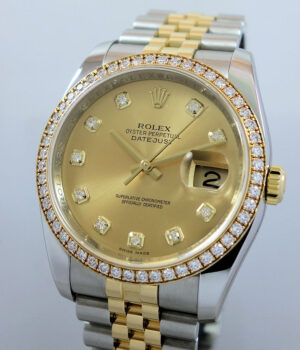 Rolex Datejust 36mm 116233 18k & Steel, Diamond Dial & Diamond bezel