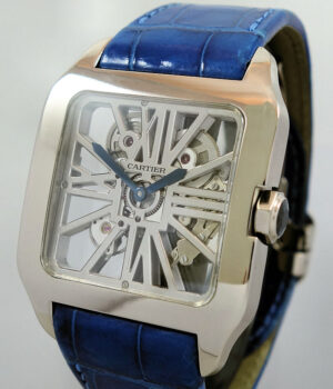 Cartier Santos Dumont Skeleton White Gold XL W2020033 #158