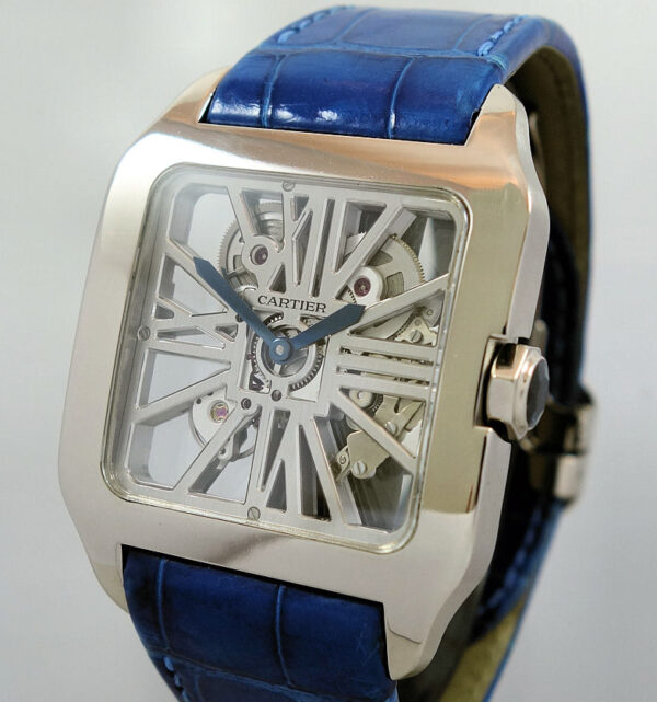 Cartier Santos Dumont Skeleton White Gold XL W2020033 #158