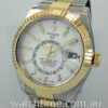 DSC05348 Rolex Sky-Dweller 18k & Steel 326933 White Dial Box & Card March 2021 "As New"