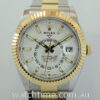 DSC05351 Rolex Sky-Dweller 18k & Steel 326933 White Dial Box & Card March 2021 "As New"