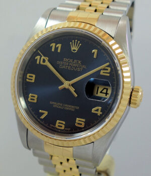 Rolex 36mm Datejust 16233 Blue Arabic dial  Jubilee bracelet