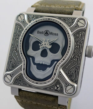 Bell & Ross "Burning Skull" Tattoo BR01-92 Ltd Edn #348/500