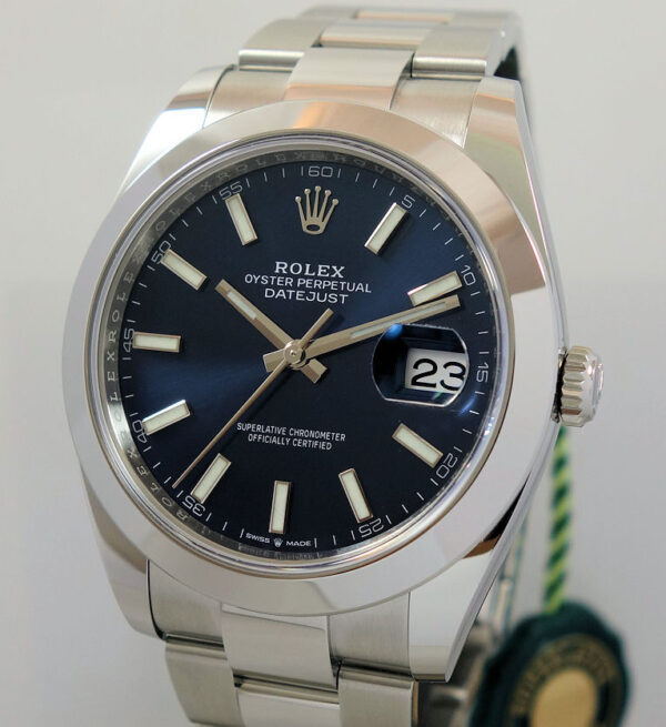 Rolex Datejust 41 Blue Dial 126300 March 2022 As New!!