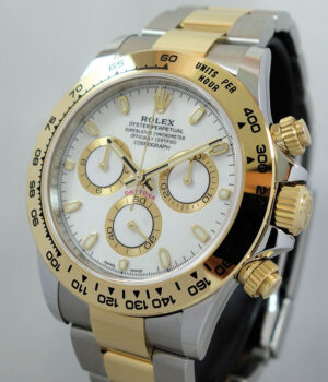 Rolex Daytona 18k & Steel, White dial 116503 March 2022 Box & Card