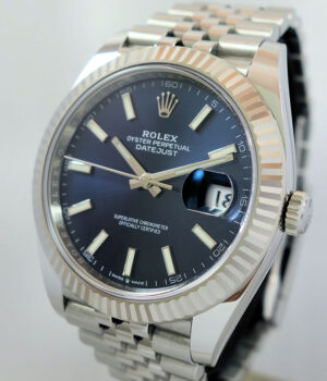 Rolex Datejust 41 Blue dial  White-Gold bezel  Jubilee bracelet 126334 Box   Card 2020