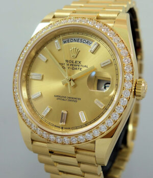 Rolex President Day-Date 228348RBR 40mm Factory Diamond-bezel   Dial AS NEW     Unused    